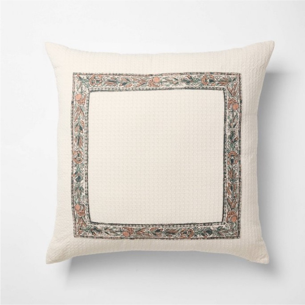 Oversized Square Border Pattern Pillow - Threshold with Studio McGee